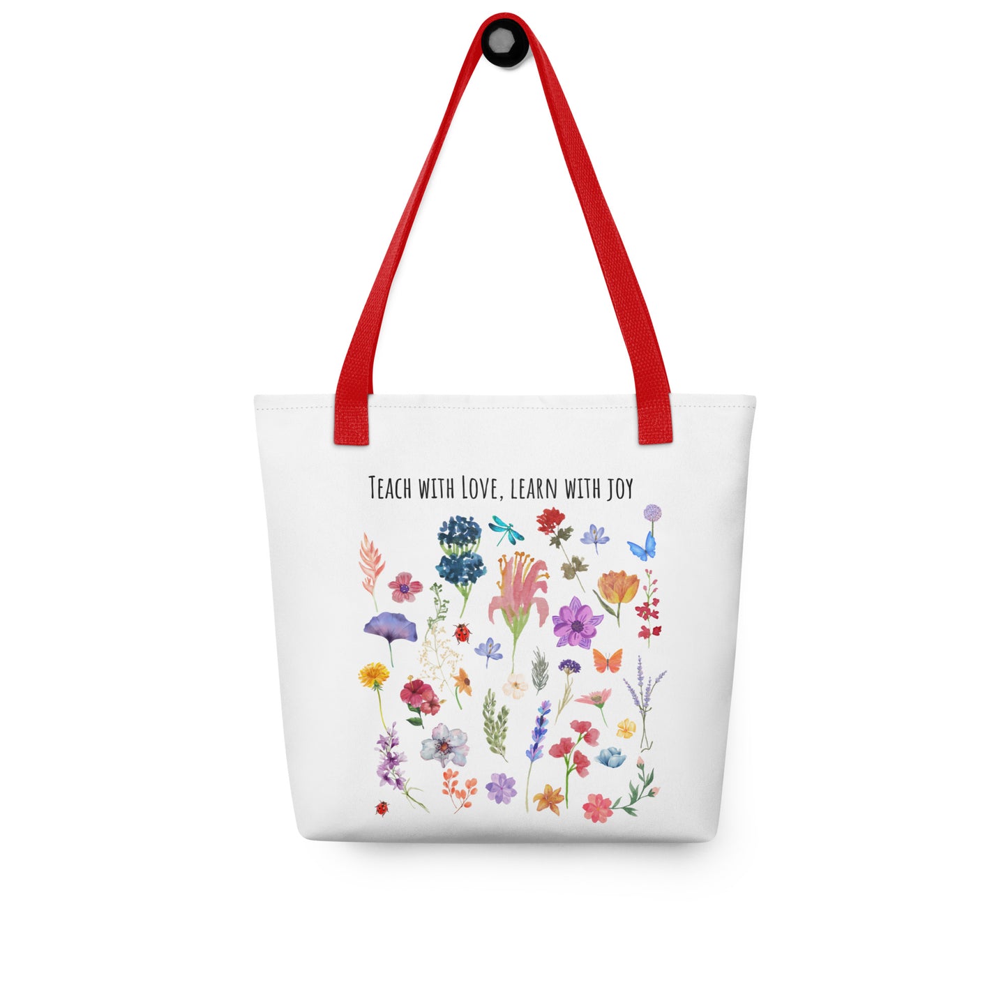 Spread Positivity with Our 'Teach with Love, Learn with Joy' Tote – Where Education Blooms!