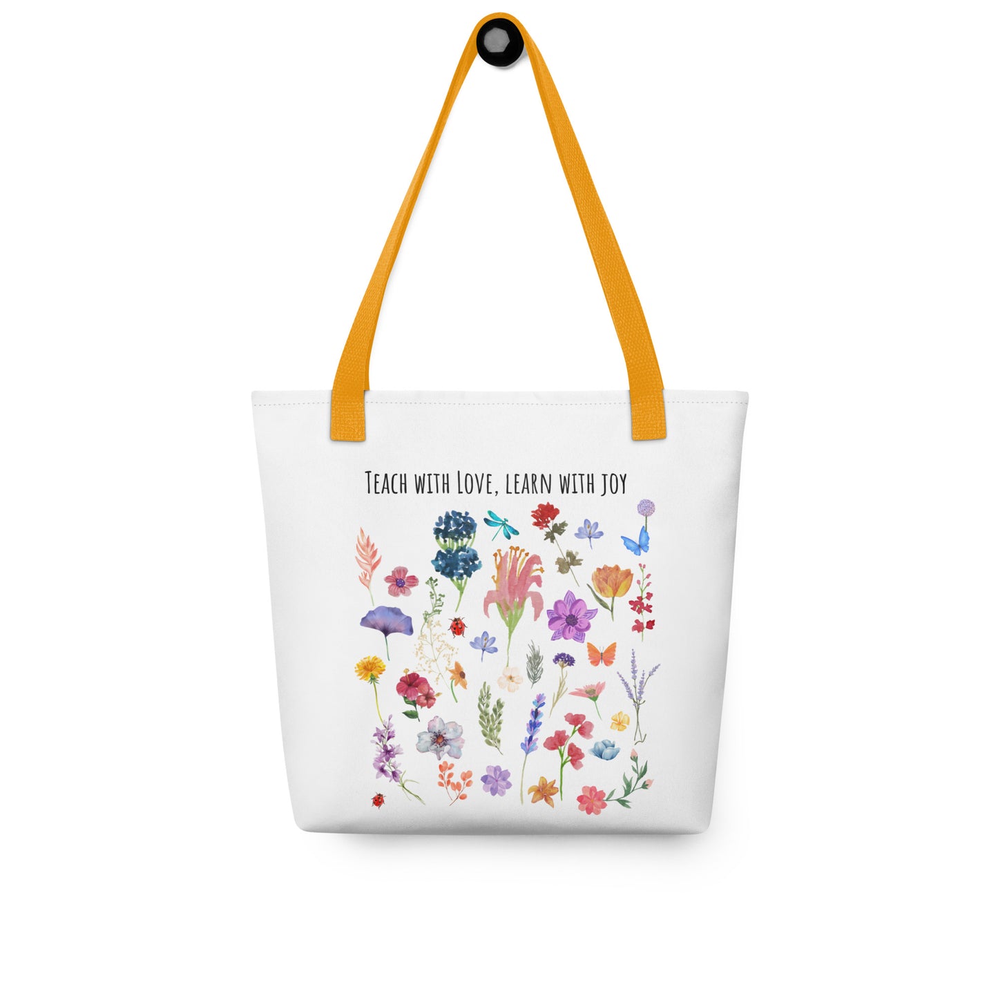 Spread Positivity with Our 'Teach with Love, Learn with Joy' Tote – Where Education Blooms!